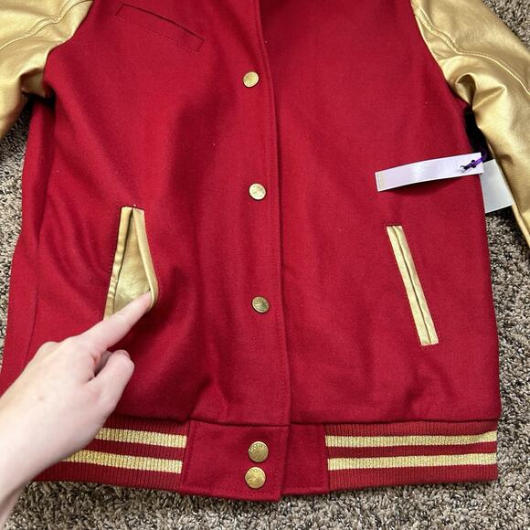 Vintage Sportier Brand Wool Varsity Bomber Jacket Size Medium 1990s - Picture 3 of 14